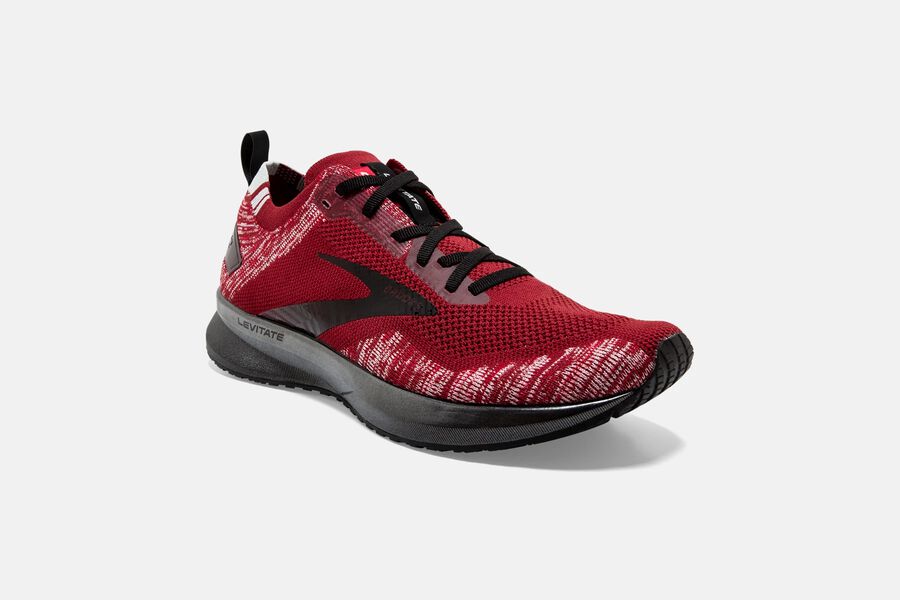 Brooks Levitate 4 Road Loopschoenen Heren - Rood/Grijs/Zwart - 198326EFA